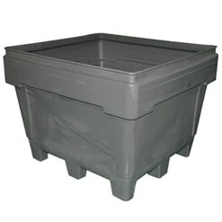 436 Gallon Gray Heavy Duty Bin, 4-Way Base, ArmorBin® 1062