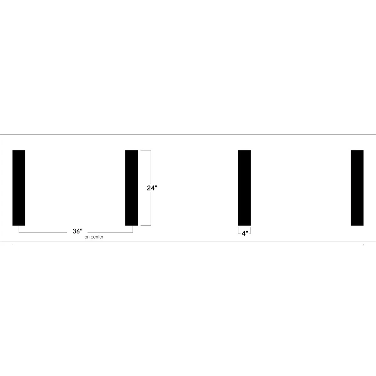 NCAA Hash Mark Football Field Stencil, 1/8" Thick