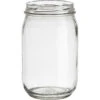 16 Oz. Clear Glass Mayo Jar, 70mm 70-2030, 12/cs