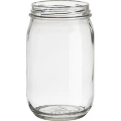 16 Oz. Clear Glass Mayo Jar, 70mm 70-2030, 12/cs