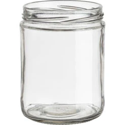 16 Oz. Clear Glass Straight Sided "Salsa" Jar, 82mm 82-2040, 12/cs
