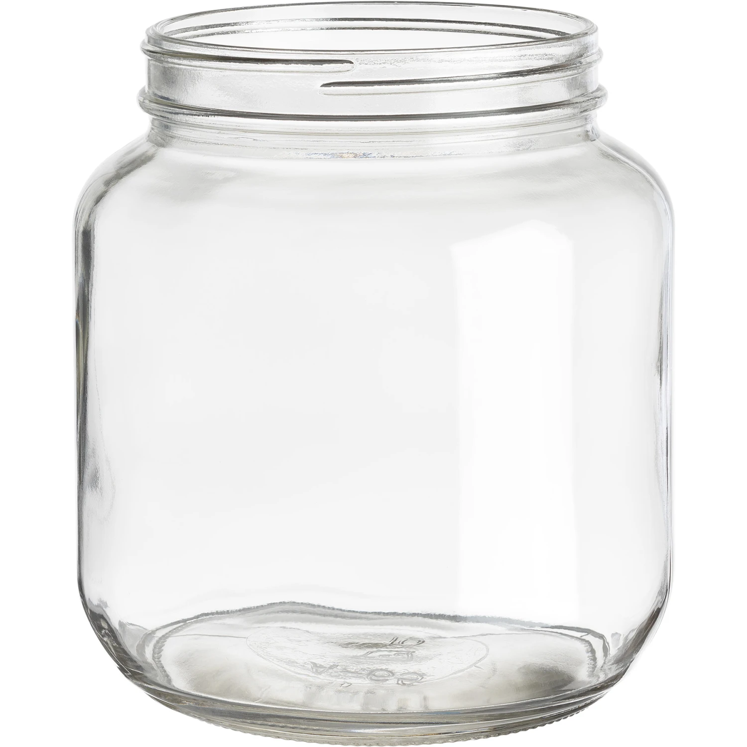 1/2 Gallon (65 Oz.) Wide Mouth Glass Jar, 110mm 110-405, 6/cs