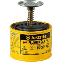 1 Pint Yellow Steel Plunger Dispensing Can