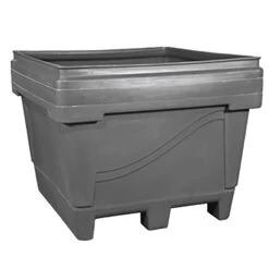 288 Gallon Gray Heavy Duty Bin, 2-Way Base, ArmorBin® 2042