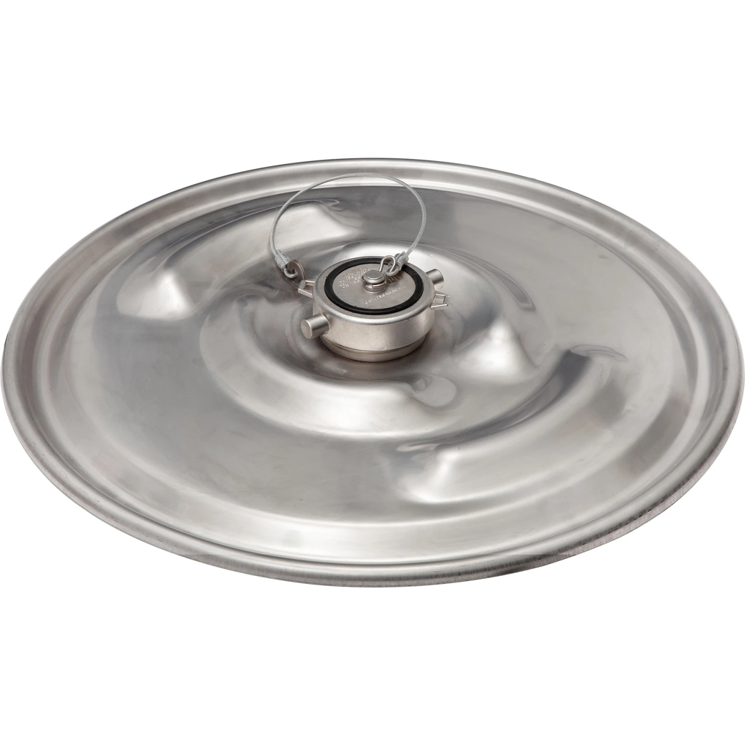 22-1/2" 304 Stainless Steel Lid W/ 3" Fusible Cap In Center For IBC Tanks