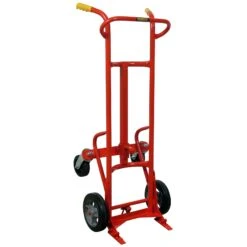 Wesco Heavy Duty Ergonomic Drum Truck, 10" Molden Rubber Wheels (for Steel Drums)