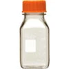 250ml Clear Polycarbonate Plastic Square Media Bottle W/Cap, 24/cs (Corning® #431431)