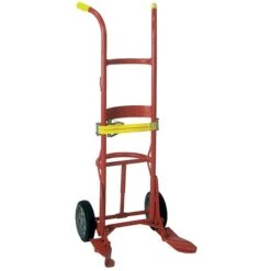 Wesco Deluxe Drum Truck, 10" Moldon Rubber Wheels (for Poly Drums)