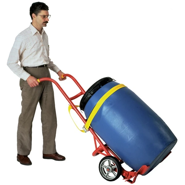 Wesco Deluxe Drum Truck, 10" Moldon Rubber Wheels (for Poly Drums) - Image 2