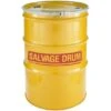 85 Gallon Steel Salvage Drum, UN Rated, Unlined, 18GA, Cover W/Lever Lock Ring Closure, 2" & 3/4" Fittings