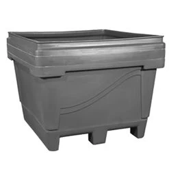 229 Gallon Gray Heavy Duty Bin, 2-Way Base, ArmorBin® 2036