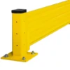 10' Lift-Out Safety Guard Rail, Yellow, 13 Gauge Steel