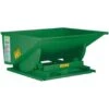 Green Steel Low Profile Super Heavy-Duty Self-Dumping Hopper, 4,000 Ib. Capacity