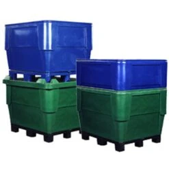 360 Gallon Natural Heavy Duty Bin, 4-Way Replaceable Base, Poly Combo 1150
