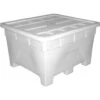 180 Gallon Natural Heavy Duty Bin W/Lid, 4-Way Base, Tra-Tote (Atlantic Model)