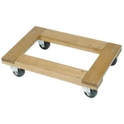 Wesco 24" X 16" Wood Dolly, Flush Open Deck, 4" Casters, 1,200 Lb. Capacity