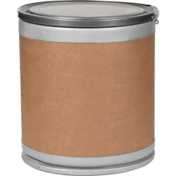 7.5 Gallon Fiber Drum, Steel Cover W/Lever Lock Ring