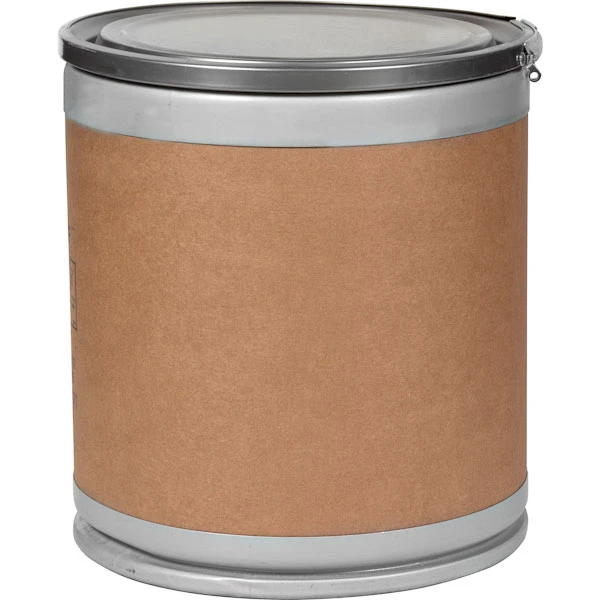 7.5 Gallon Fiber Drum, Steel Cover W/Lever Lock Ring