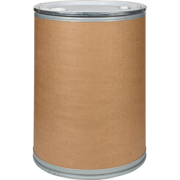 55 Gallon Liquid-Pak Fiber Drum, PE Lined, Plastic Cover, 2" & 3/4" Fittings, 600 Lb. Capacity