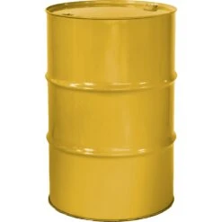 55 Gallon Center Line Yellow Tight Head Steel Drum, Reconditioned, UN Rated, 2" & 3/4" Fittings, Lined
