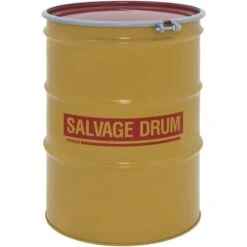 85 Gallon Steel Salvage Drum, UN Rated, Unlined, 18GA, Cover W/Bolt Ring Closure