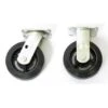 Wesco 6" X 2" Moldon Rubber Casters Set, 1,800 Lb. Capacity, For Steel Platform Trucks