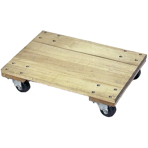 Wesco 27" X 18" Wood Dolly, Solid Platform, 3" Casters, 900 Lb. Capacity