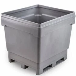 296 Gallon Gray Heavy Duty Bin, 4-Way Rotatable Base, MonsterCombo® 2945