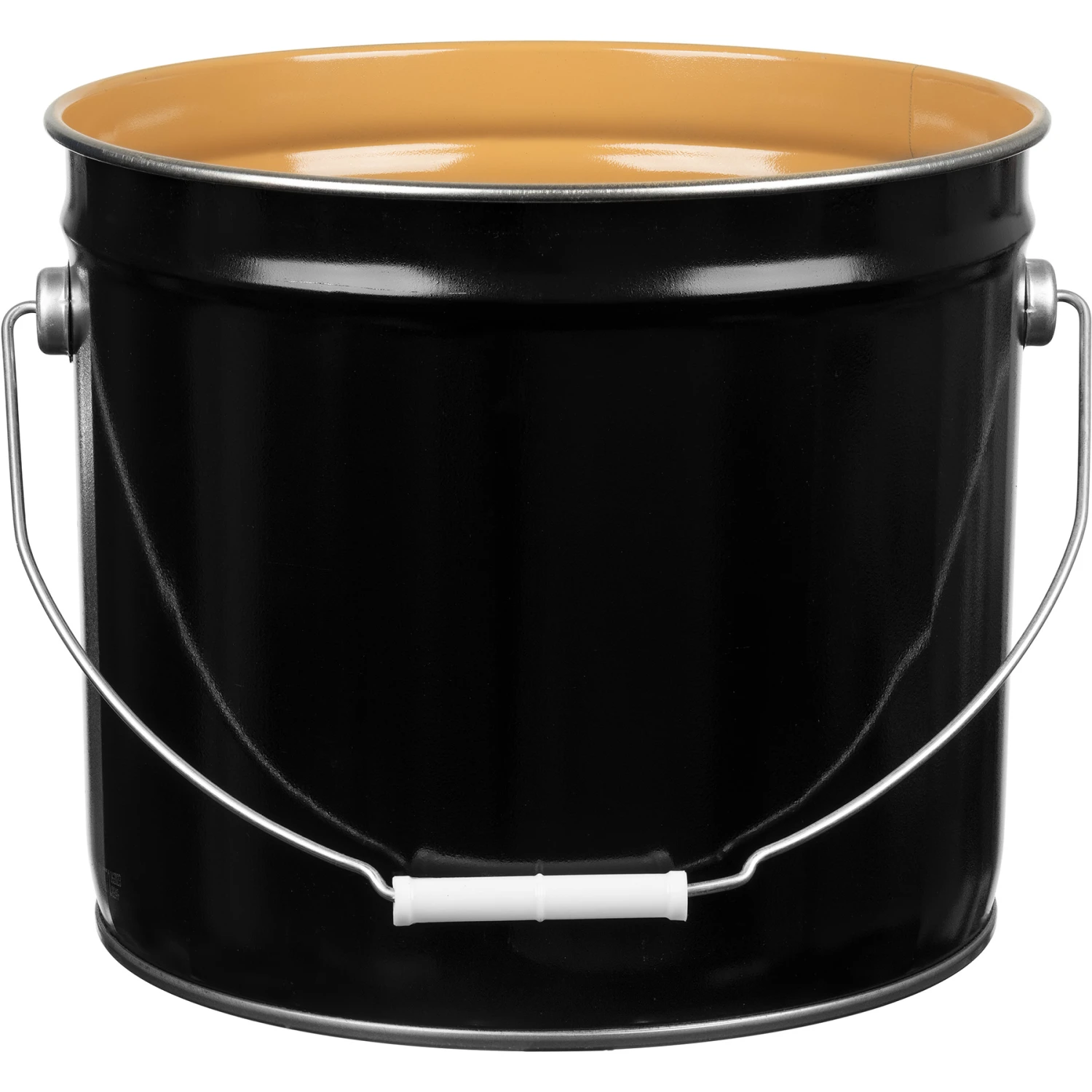 3.5 Gallon Black Open Head Steel Pail & Cover (26 Gauge), Epoxy Phenolic Lining, UN Rated (S3 Series) - Image 2