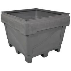 362 Gallon Gray Heavy Duty Bin, 4-Way Replaceable Base, ArmorBin® 3054