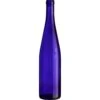 750 Ml Cobalt Blue Stretch Hock Wine Bottles, 12/cs
