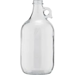 1/2 Gallon (64 Oz) Clear Glass Jug, 38mm 38-405