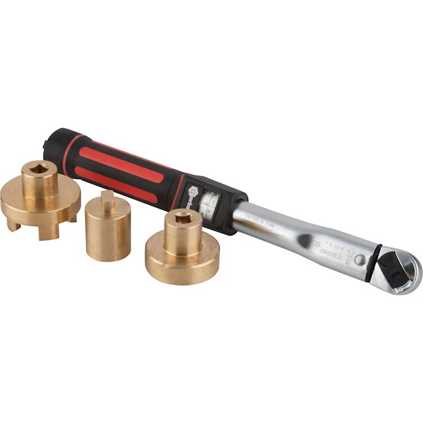 Premium Adjustable Drum Torque Wrench Kit, 3/8" Drive W/ Sparkless 2" & 3/4" Sockets