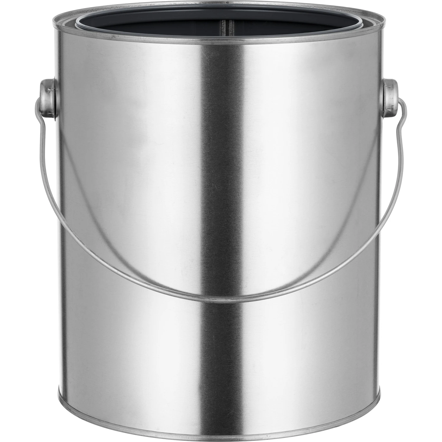 1 Gallon Metal Paint Can W/Ears, Bail And Lid, Gray Epoxy Phenolic Lined, 7.688" H (Case Pack) - Image 2