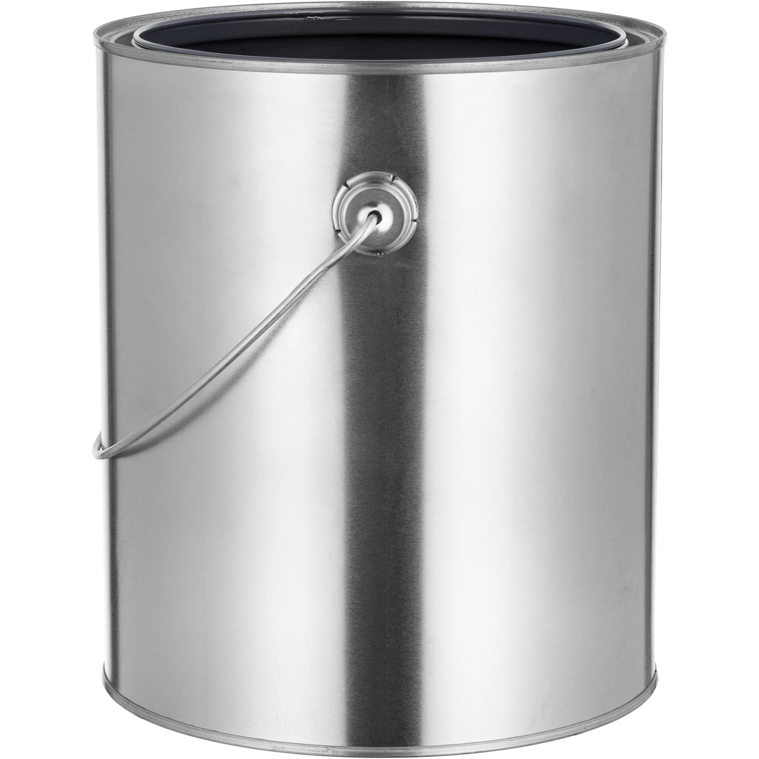 1 Gallon Metal Paint Can W/Ears, Bail And Lid, Gray Epoxy Phenolic Lined, 7.688" H (Case Pack) - Image 3