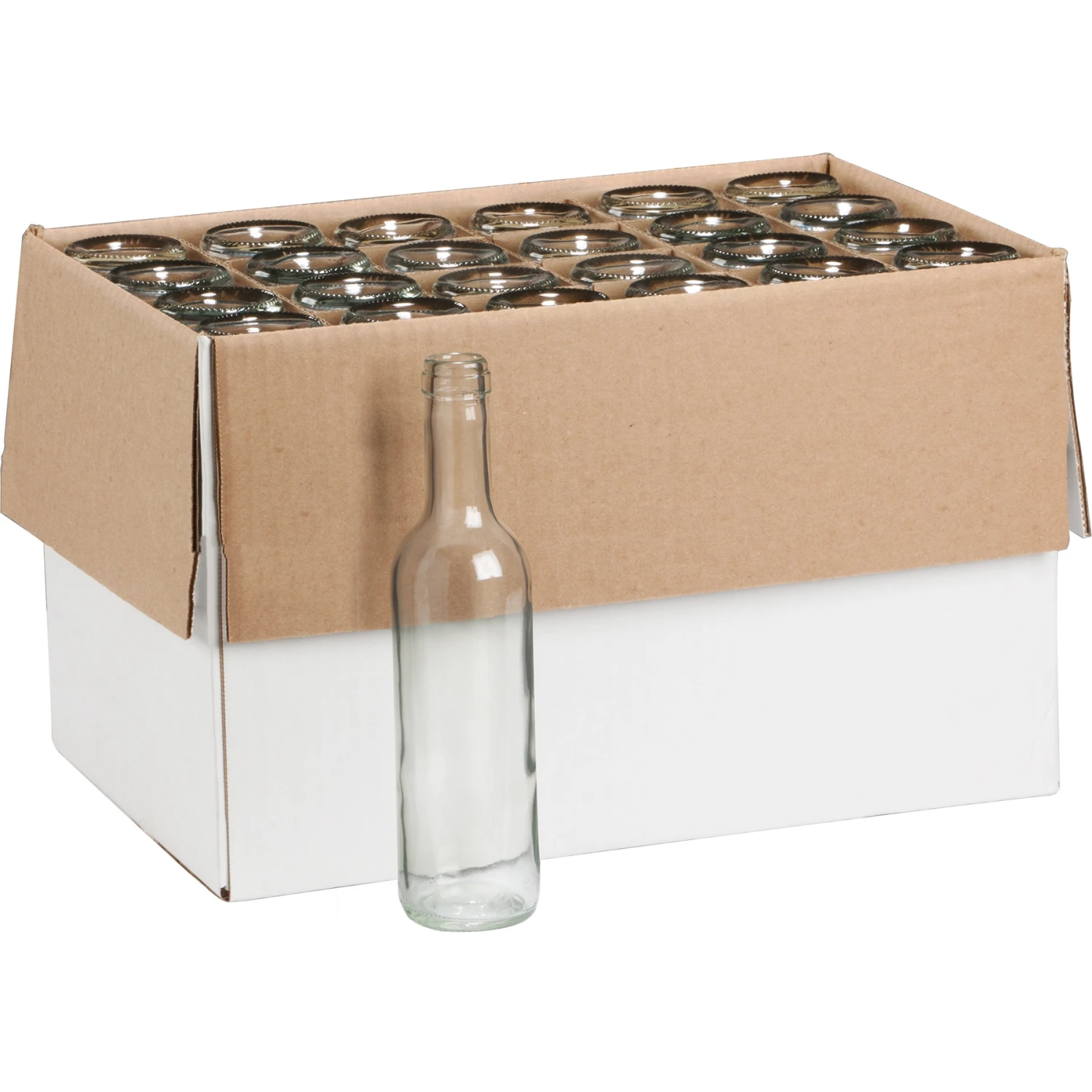 375 Ml Clear Bordeaux Wine Bottles, Mini Punt, Cork, 24/cs - Image 2