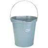 3 Gallon Gray Plastic Bucket W/Spout, Stainless Steel Handle