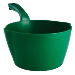 64 Oz. Green Plastic Round Scoop