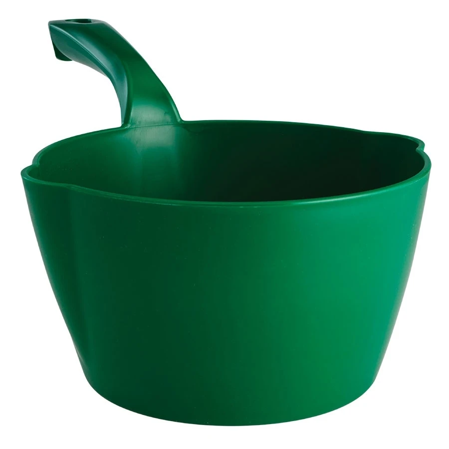 64 Oz. Green Plastic Round Scoop