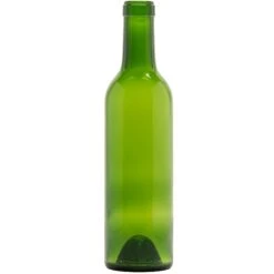 375 Ml Champagne Green Bordeaux Wine Bottles, Punted, Cork 12/cs