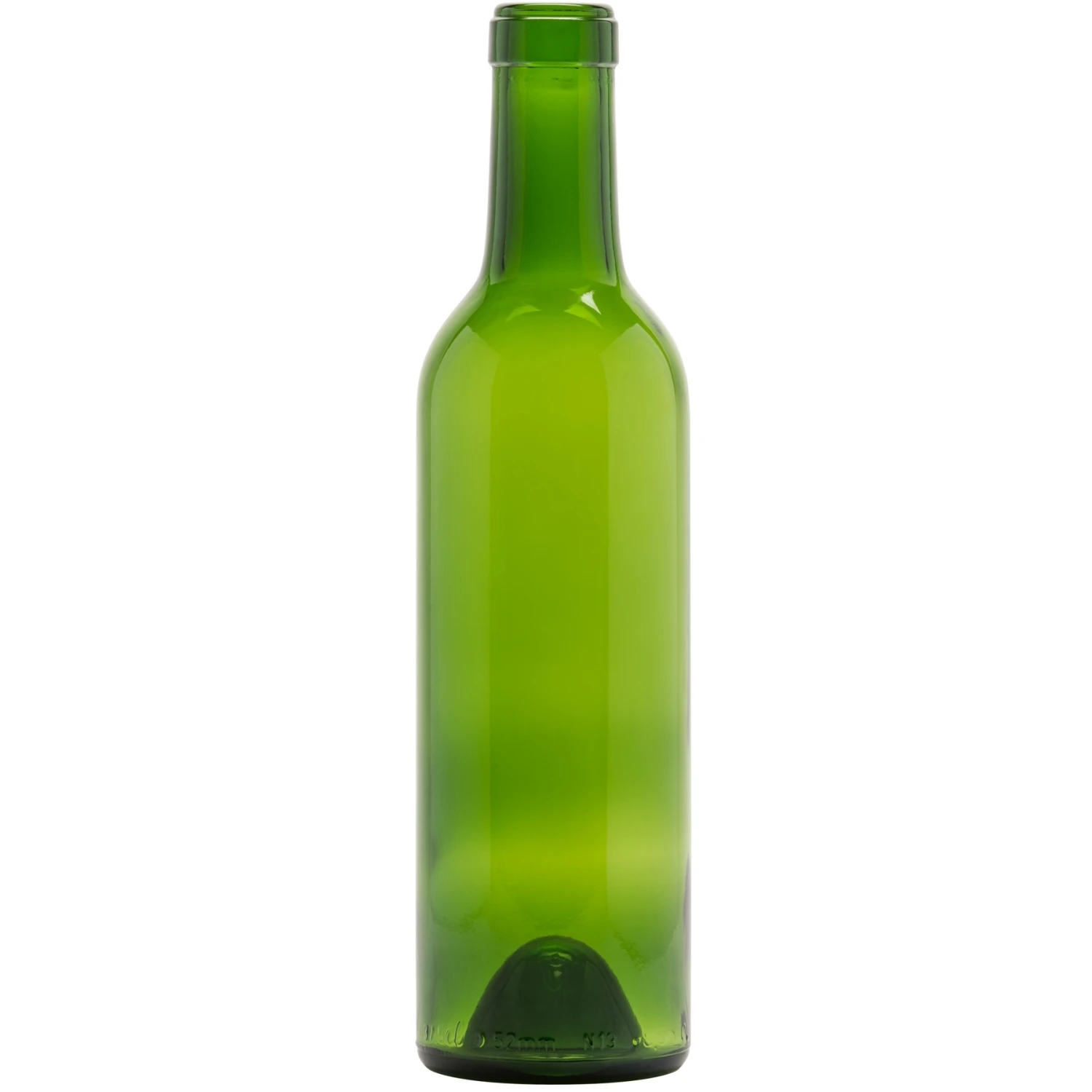 375 Ml Champagne Green Bordeaux Wine Bottles, Punted, Cork 12/cs