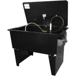 38 Gallon Steel Solvent Parts Washer, Recirculating, Flow-Thru Brush Assembly