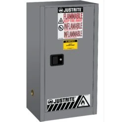 Sure-Grip® EX Compac Flammable Safety Cabinet, 15 Gallon, S/C Door, Gray
