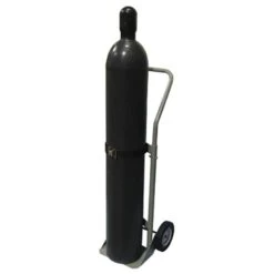 Single Gas Cylinder Hand Truck, 8" Semi-Pneumatic Wheels