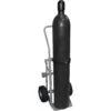 Single Gas Cylinder Hand Truck, 10" Flat-Free Wheels, Rear Casters