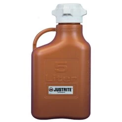 5 Liter Amber HDPE Plastic Laboratory Carboy W/83mm Cap