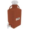 10 Liter Amber HDPE Plastic Laboratory Carboy W/83mm Cap & Spigot