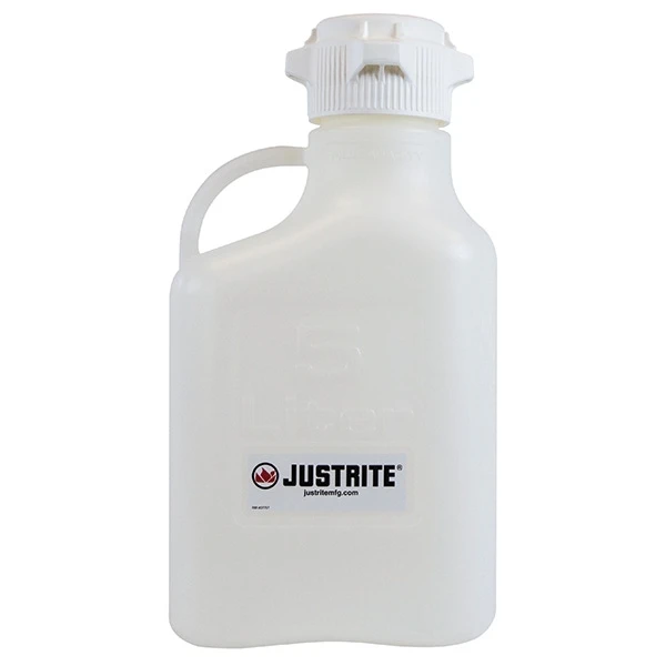 5 Liter White HDPE Plastic Laboratory Carboy W/83mm Cap