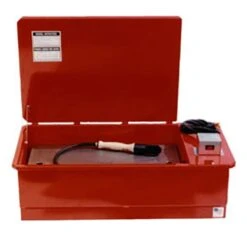 Work Surface Solvent Brake Washer, Recirculating, Flow-Thru Brush Assembly