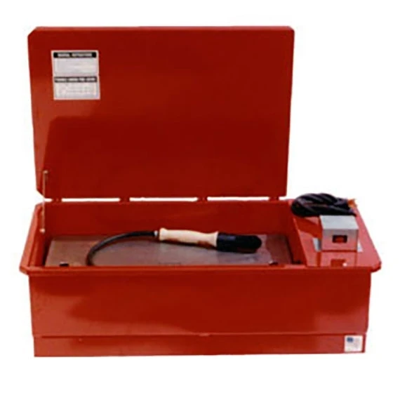 Work Surface Solvent Brake Washer, Recirculating, Flow-Thru Brush Assembly